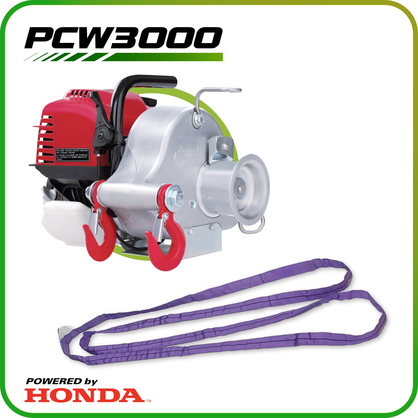 Portable Winch PCW3000-A GX35 Gas-Powered Portable Winch