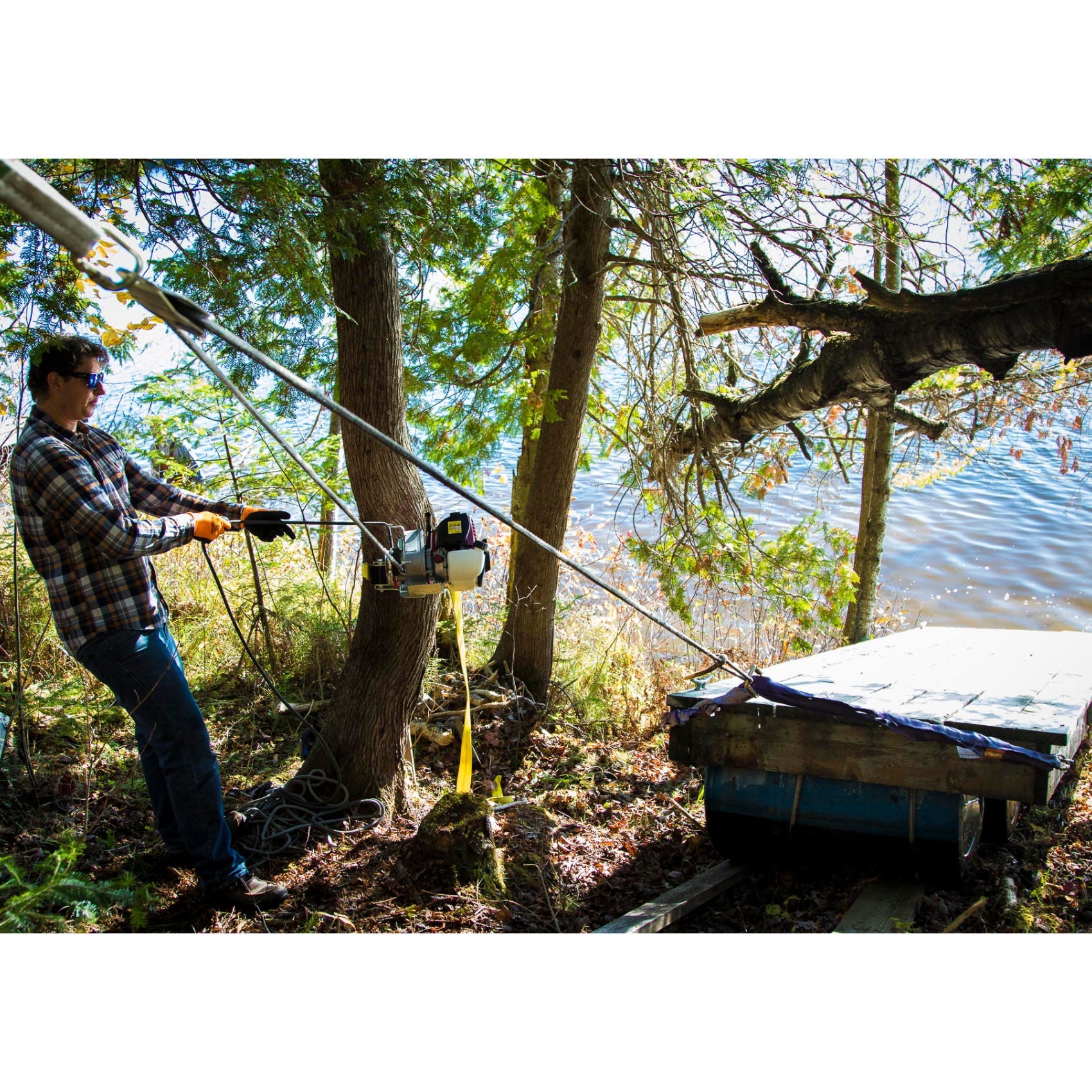 Portable Winch PCW3000-A GX35 Gas-Powered Portable Winch