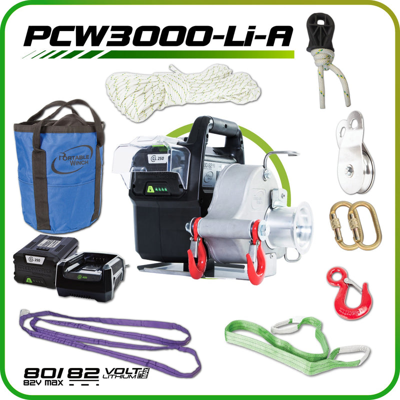 Portable Winch 80/82 V Battery-Powered Portable Winch